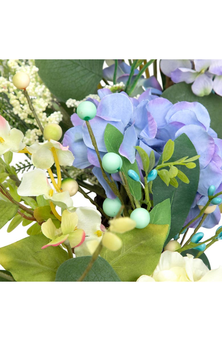 Northlight Eucalyptus, Hyacinths and Hydrangea Fern Spring Wreath - 26", Alternate, color, Blue