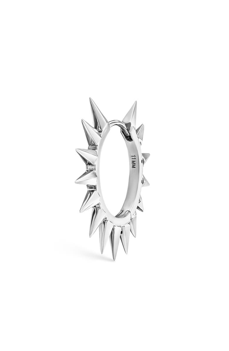 MARIA TASH Mohawk Spike Hoop Earring, Main, color, White Gold