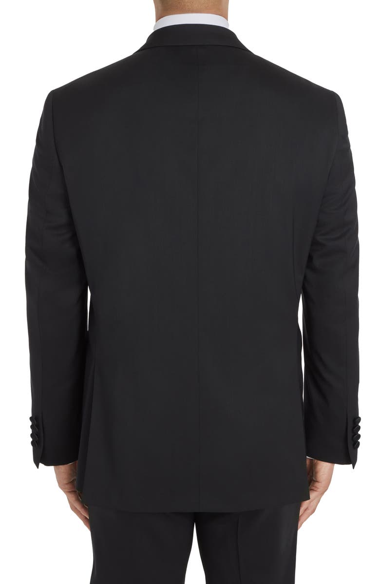 Jack Victor Elwood Contemporary Fit Black Super 130s Wool Tuxedo, Alternate, color, Black