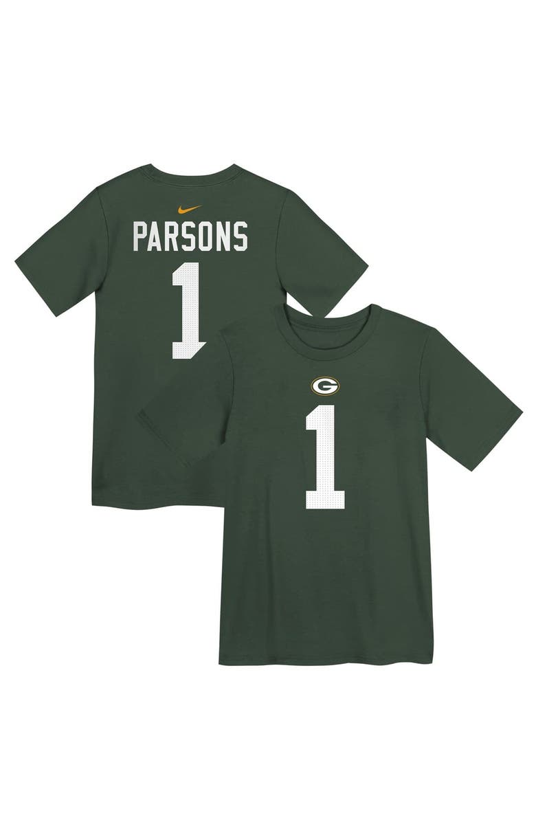 Nike Preschool Nike Micah Parsons Green Green Bay Packers Name & Number T-Shirt, Main, color, Green
