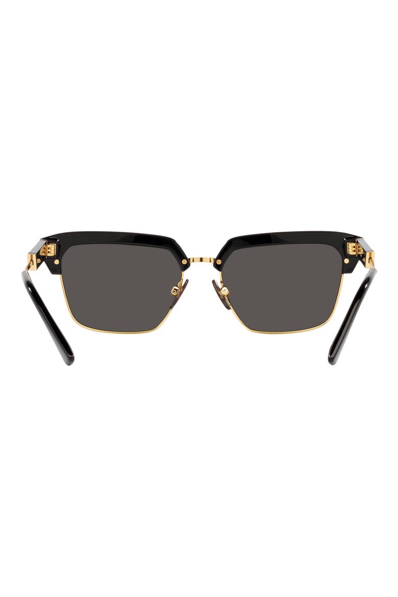 55mm Square Sunglasses, Alternate, color, BLACK