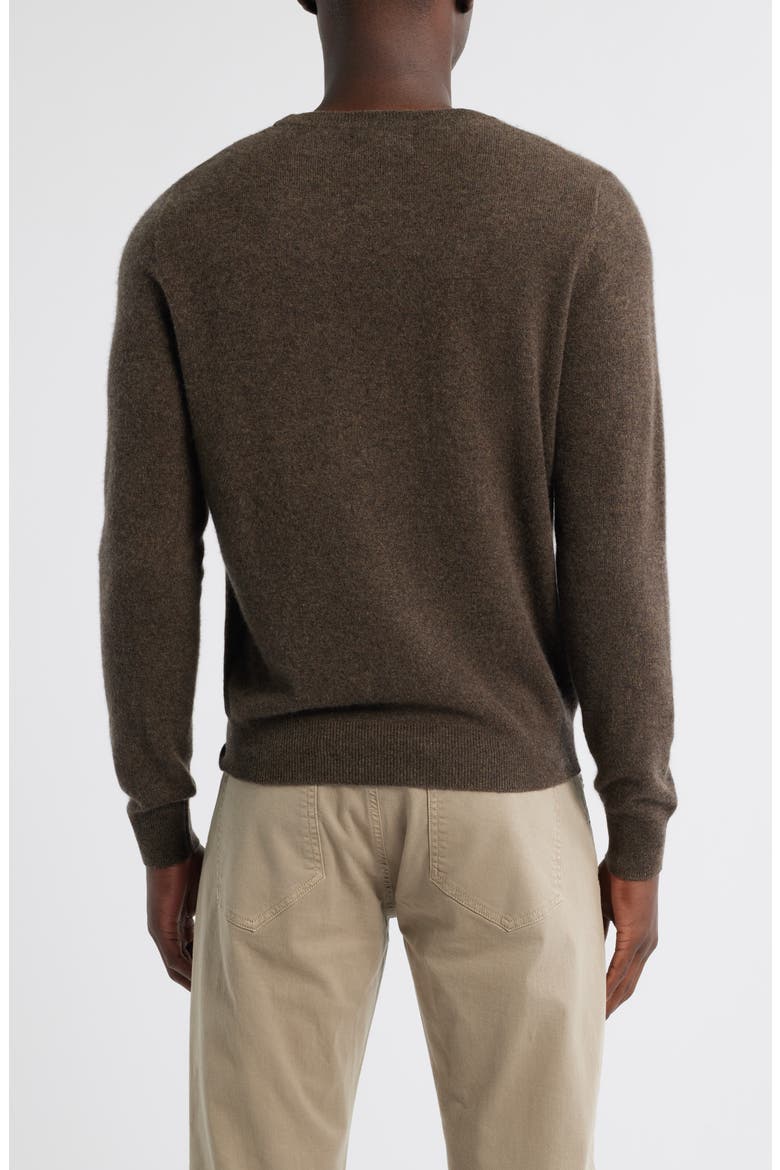 Cashmere Crewneck Sweater, Alternate, color, BROWN DESERT HEATHER