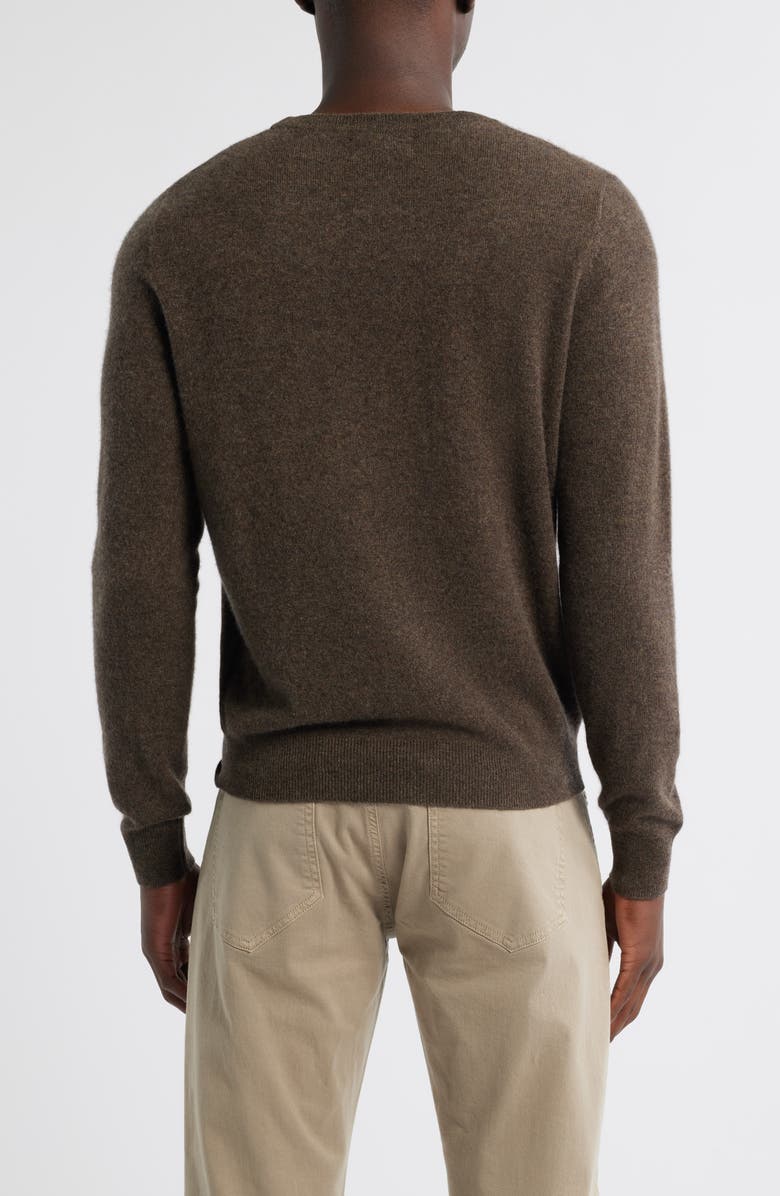 Nordstrom Cashmere Crewneck Sweater, Alternate, color, Brown Desert Heather