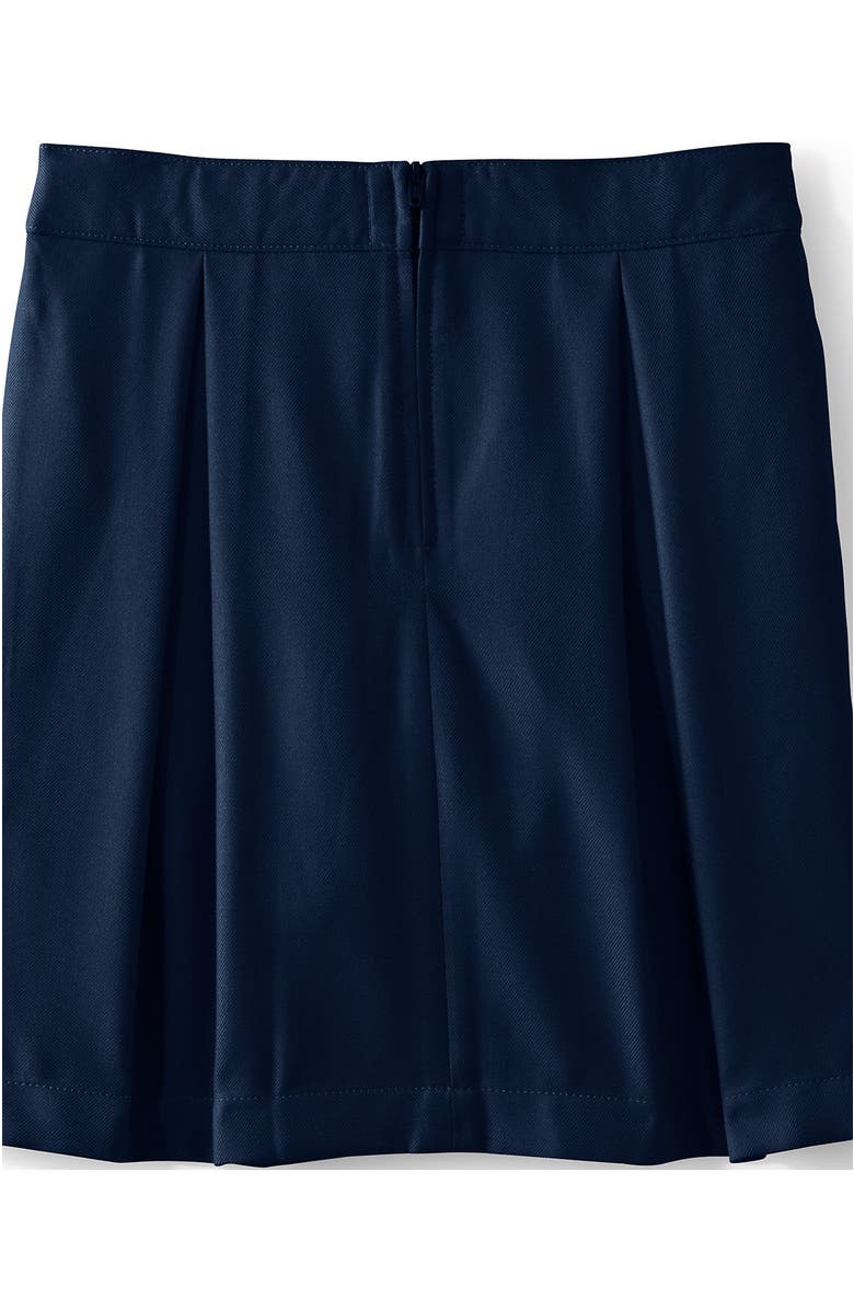 Lands' End School Uniform Girls Solid Pleated Skort Top of Knee, Alternate, color, Academic Classic Navy