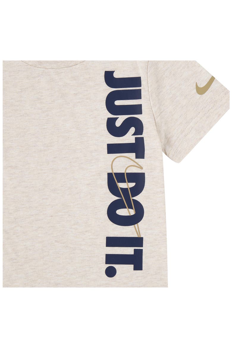 JDI T-Shirt & Shorts 2-Piece Set, Alternate, color, MIDNIGHT NAVY/ IVORY HEATHER