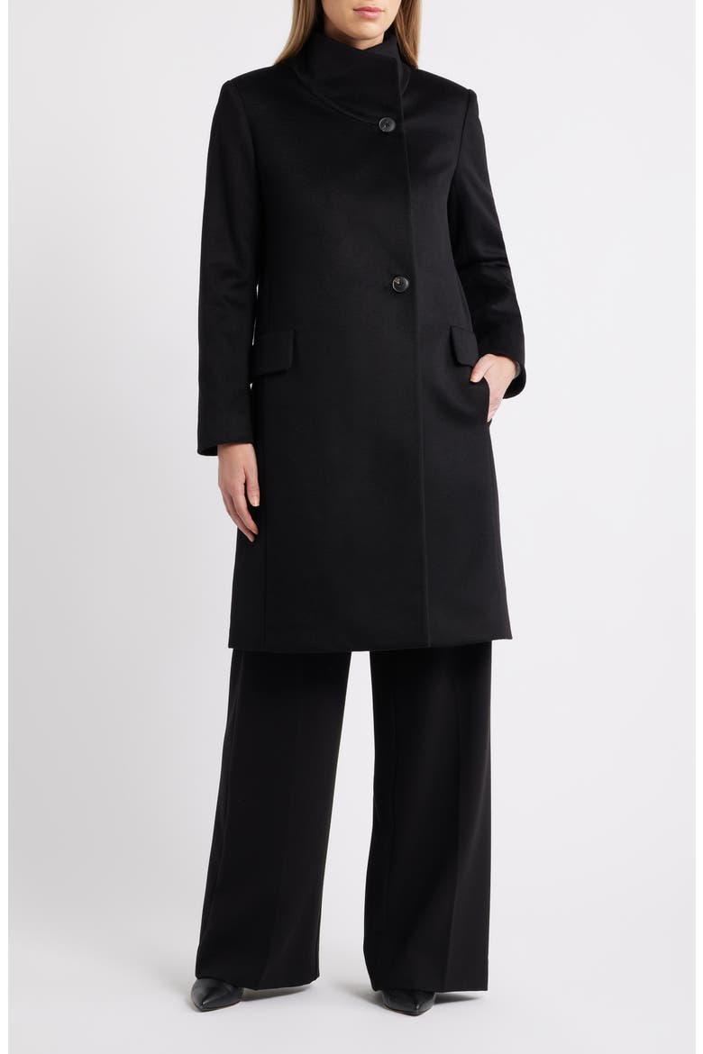 Milly Cashmere Coat, Alternate, color, BLACK
