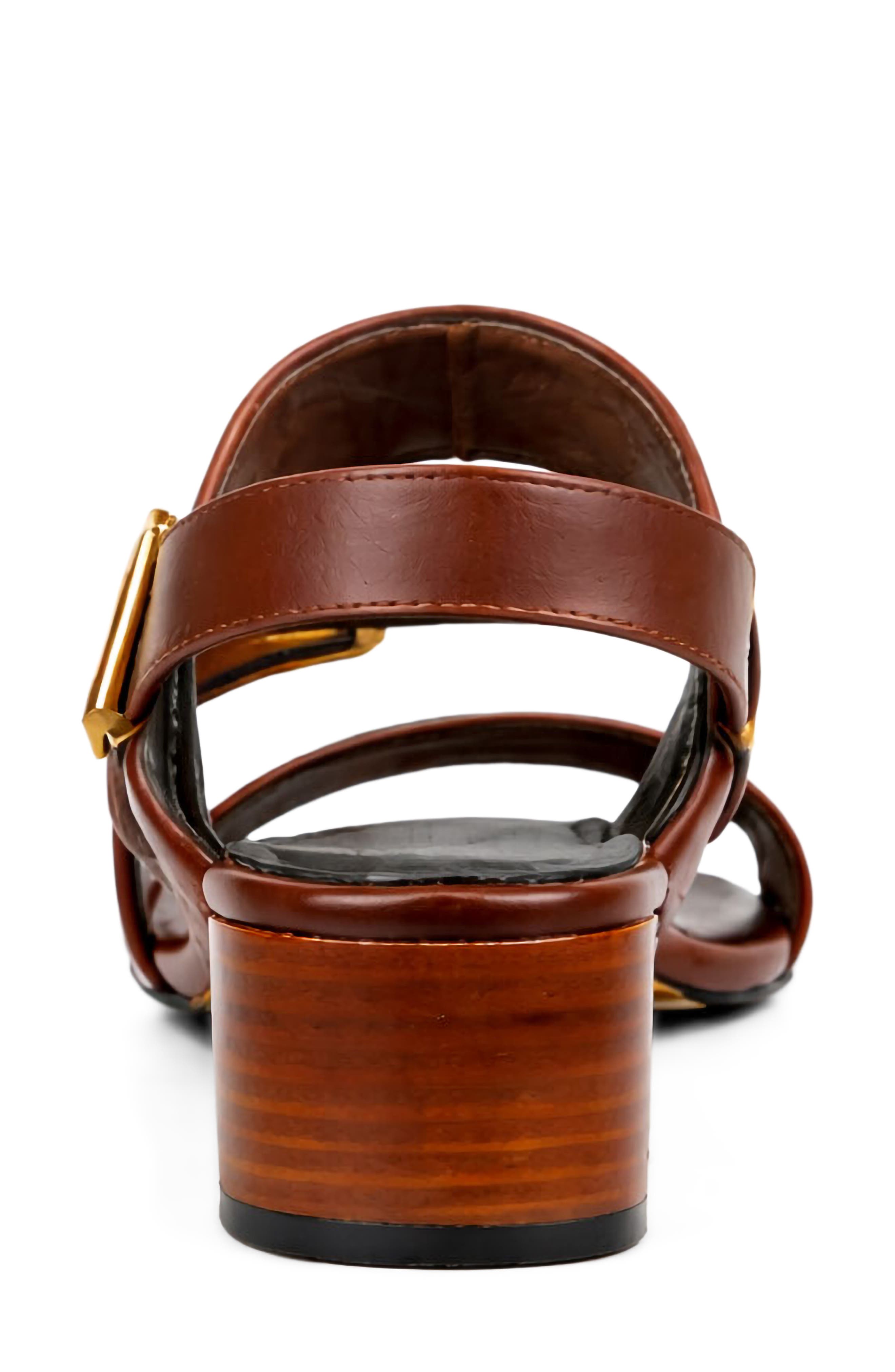 AquaDiva Leather Sandal, Alternate, color, Chocolate