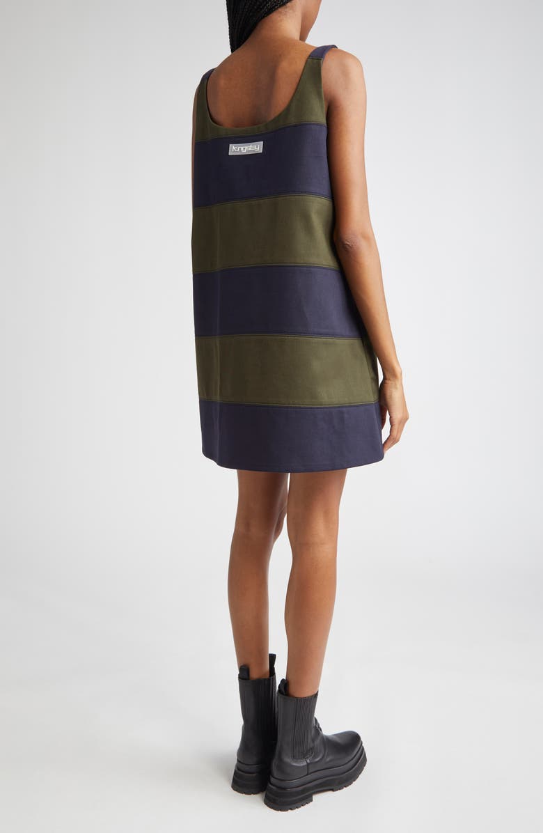 K.NGSLEY Gender Inclusive Zuri Panel Tank Dress, Alternate, color, Navy/ Dark Olive