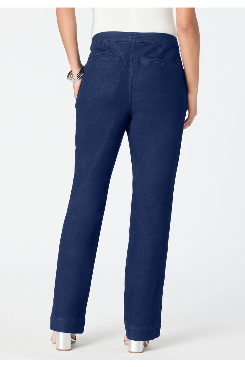Plus Size High Rise Bootcut Denim Trouser, Alternate, color, DARK WASH