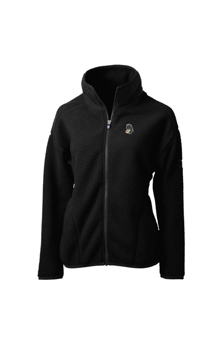 Cutter & Buck Women's Cutter & Buck Black Michigan State Spartans Cascade Eco Sherpa Full-Zip Fleece Jacket, Alternate, color, 