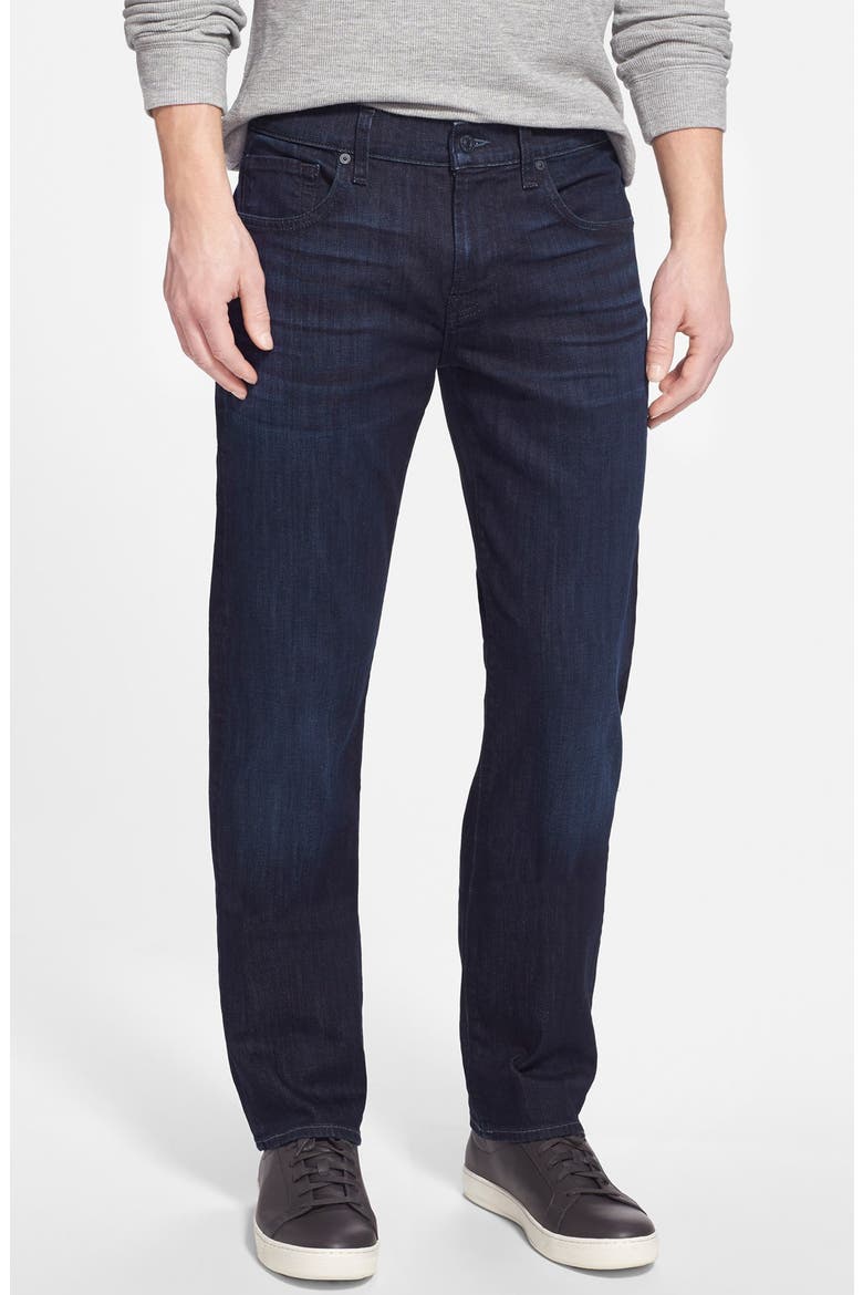 7 For All Mankind® 'The Straight - Luxe Performance' Tapered Straight Leg Jeans, Main, color, WESTLAKE BAY