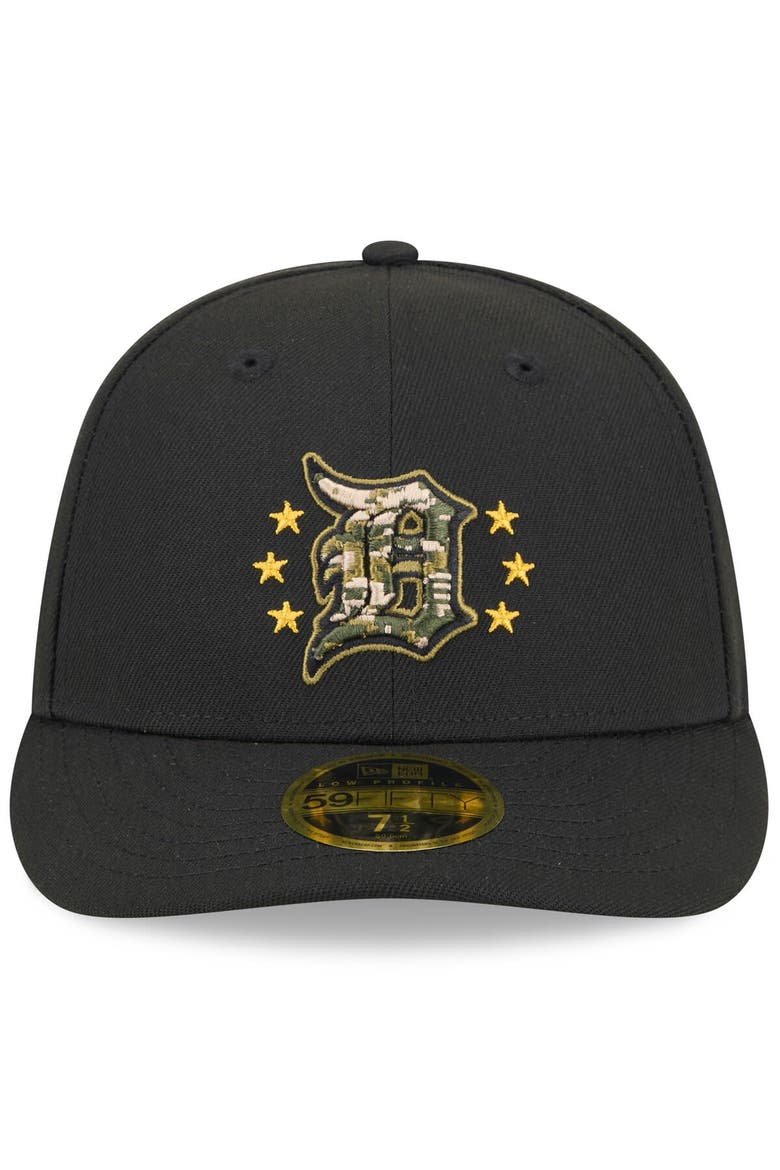 Men's New Era  Black Detroit Tigers 2024 Armed Forces Day Low Profile 59FIFTY Fitted Hat, Alternate, color, Black