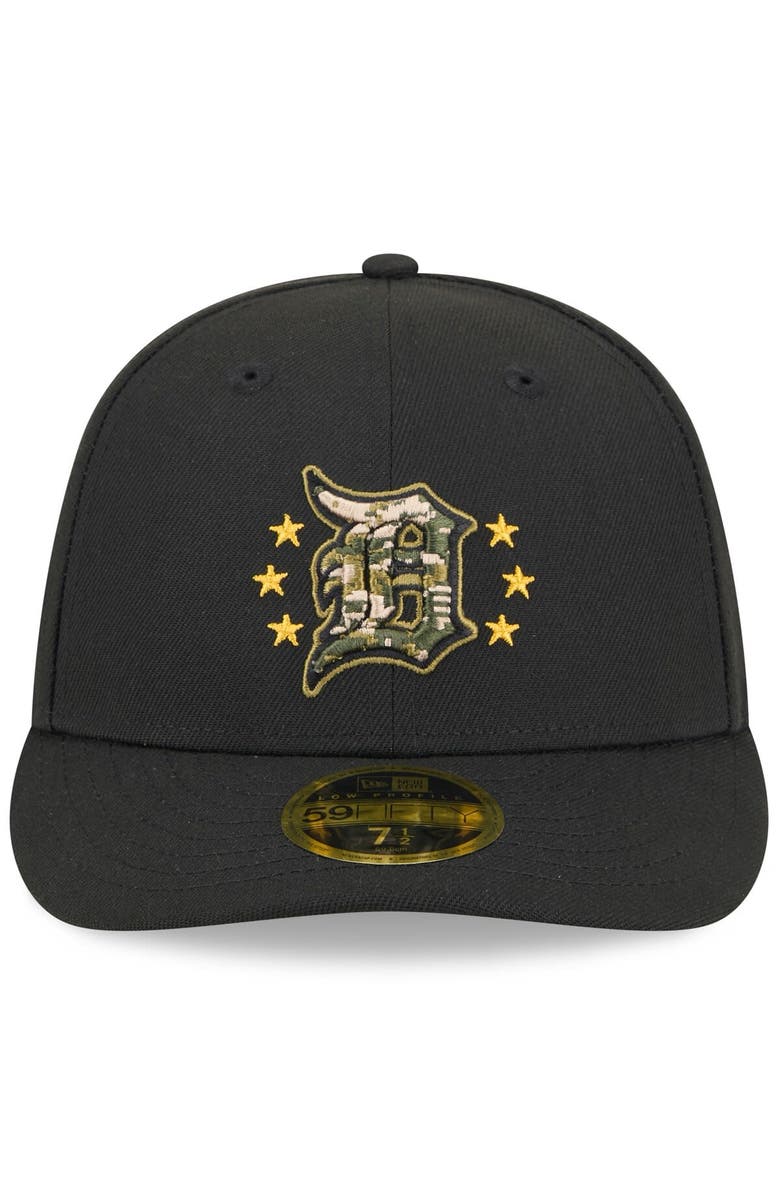 New Era Men's New Era Black Detroit Tigers 2024 Armed Forces Day Low Profile 59FIFTY Fitted Hat, Alternate, color, Black