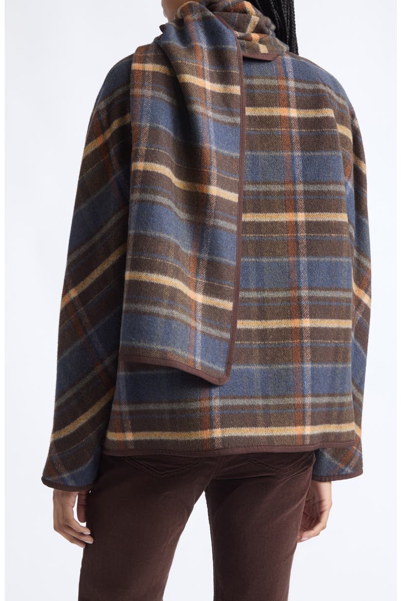 Martine Dickey Scarf Coat, Alternate, color, NAVY MULTI