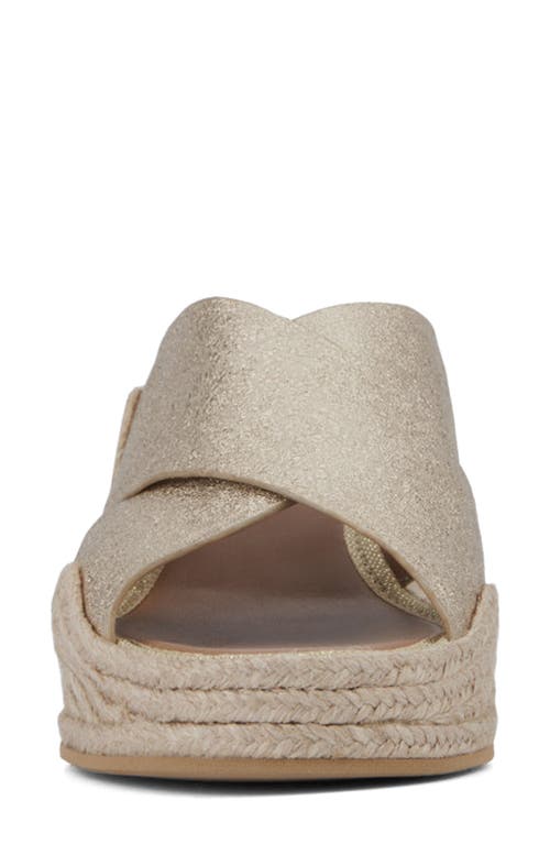 Aquatalia Marina Water Repellent Wedge Slide Sandal In Platino