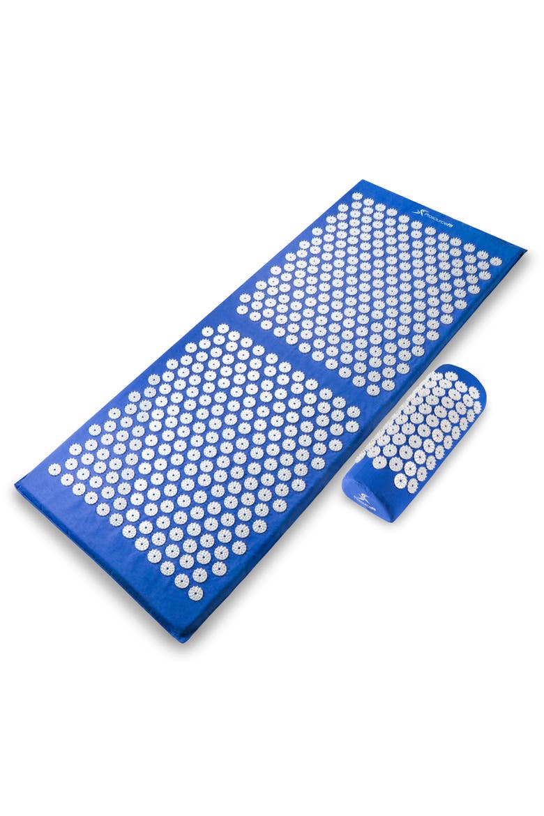 Full Body Acupressure Mat and Pillow Set, Main, color, Blue