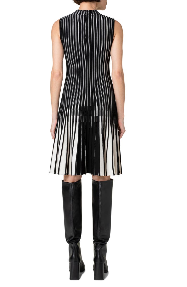 Akris punto Stripe Rib Virgin Wool Sweater Dress, Alternate, color, 