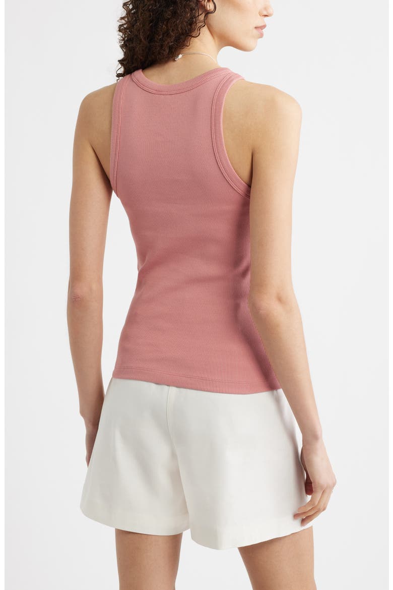 Everyday Cotton Rib Tank, Alternate, color, PINK COMPACT