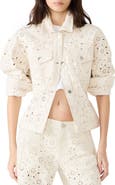 Steve Madden Henrietta Embroidered Eyelet Cotton Jacket