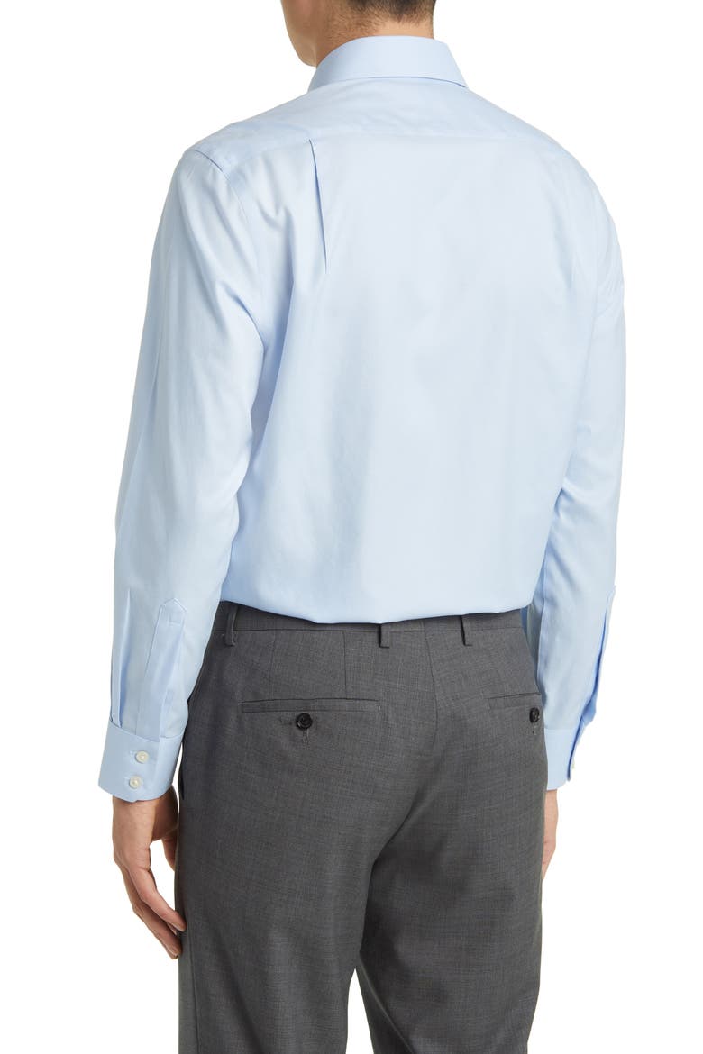 Non-Iron Twill Cutaway Slim Fit Shirt Single Cuff, Alternate, color, SKY BLUE