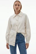 Exquise Delancy Shirt Collar Long Sleeve Jacket