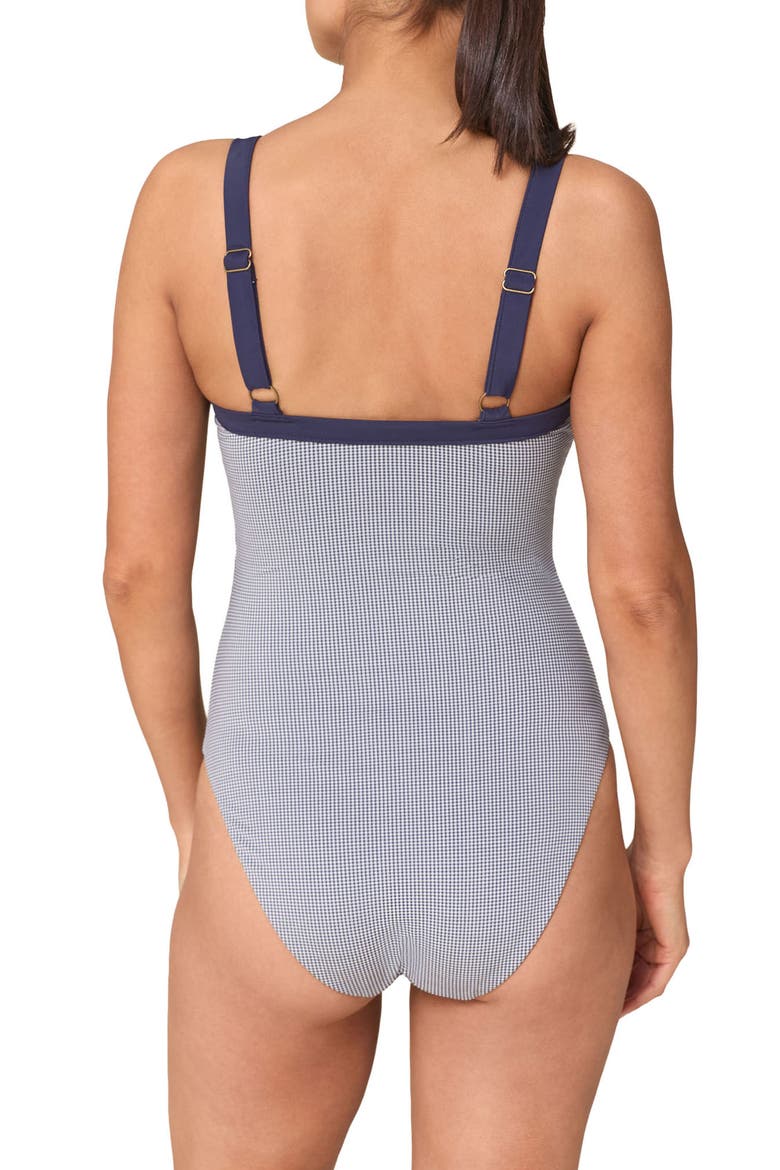 The Davenport Square Neck One-Piece Swimsuit, Alternate, color, JUNIPER