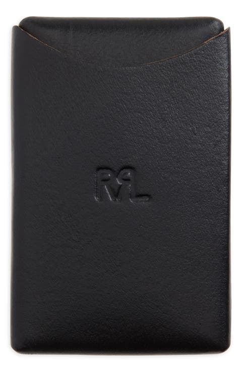 Logo Debossed Leather Card Case
