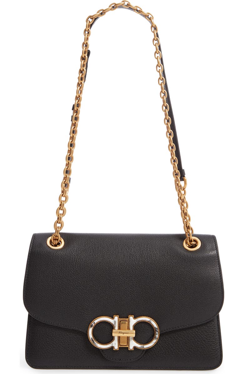 FERRAGAMO Salvatore Ferragamo Gancino Quilted Leather Shoulder Bag, Main, color,