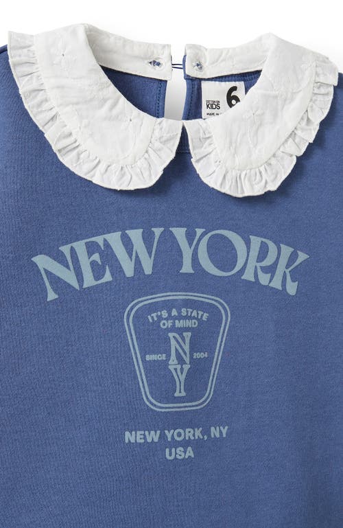 Cotton On Kids Kid's Daisy Fleece Crew In Blue