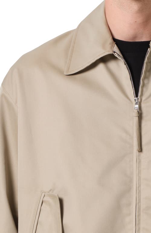 Agolde Torres Cotton-blend Twill Jacket In Khaki (light Tan)