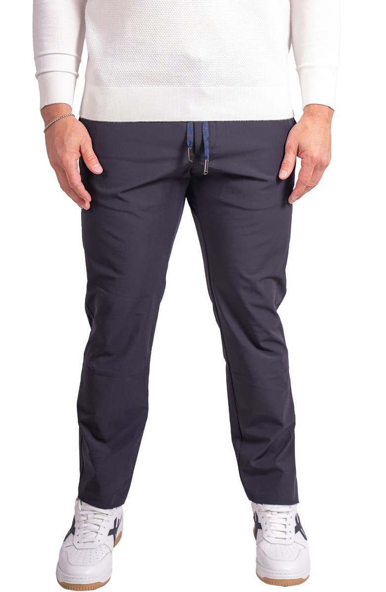 Maceoo Resistancesolid Black Drawstring Pants, Main, color, 