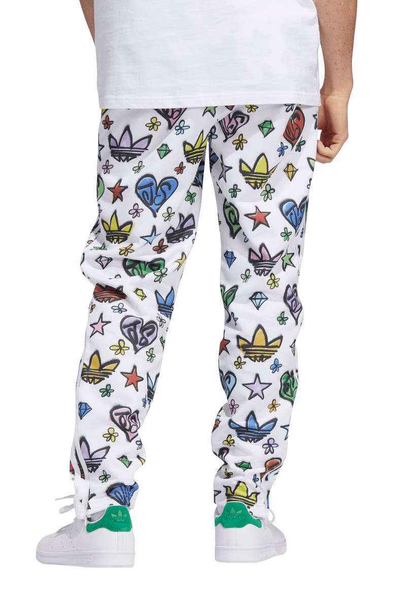 x Jeremy Scott Firebird Monogram Track Pants, Alternate, color, WHITE