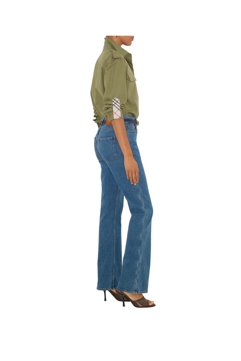 High Rise Bootcut Jeans, Alternate, color, Mid blue