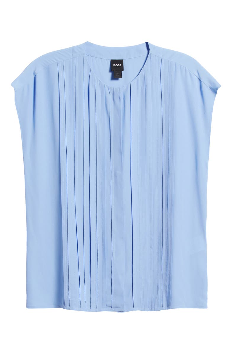 BOSS Berita Pleated Top, Alternate, color, Hydrangea