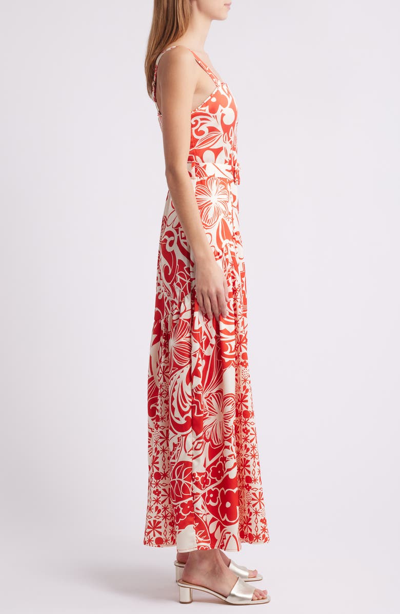 CIEBON Nenette Floral Maxi Dress, Alternate, color, Red Multi