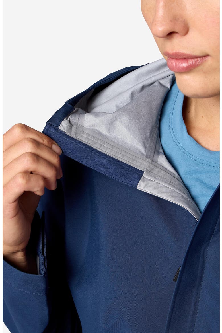 Waterproof Hooded Jacket, Alternate, color, NIGHTFALL NAVY