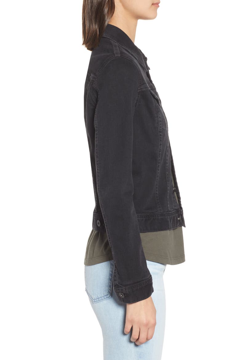 Robyn Crop Denim Jacket, Alternate, color, DUSTED UMBRA