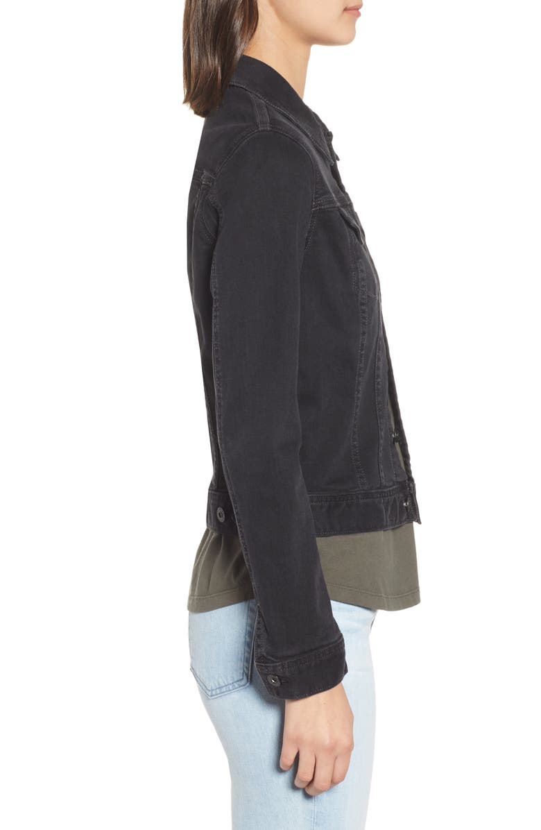 AG Robyn Crop Denim Jacket, Alternate, color, Dusted Umbra