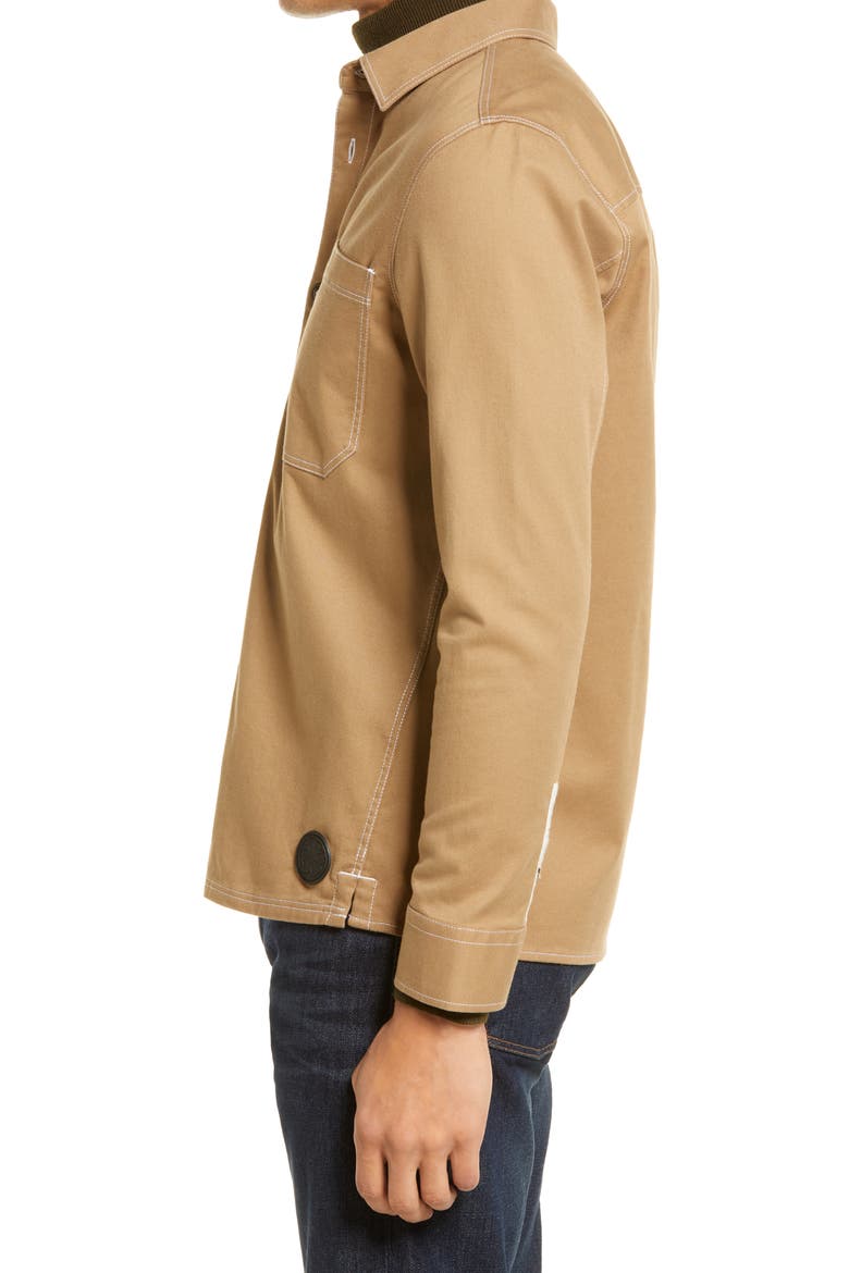 Leytun Cotton Twill Shacket, Alternate, color, TAN