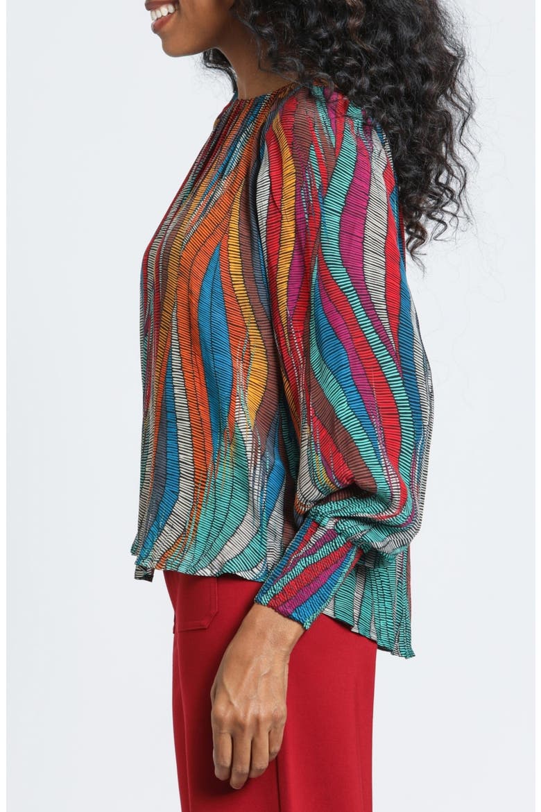Smocked Cuff Pullover Top, Alternate, color, HARVEST PRISM