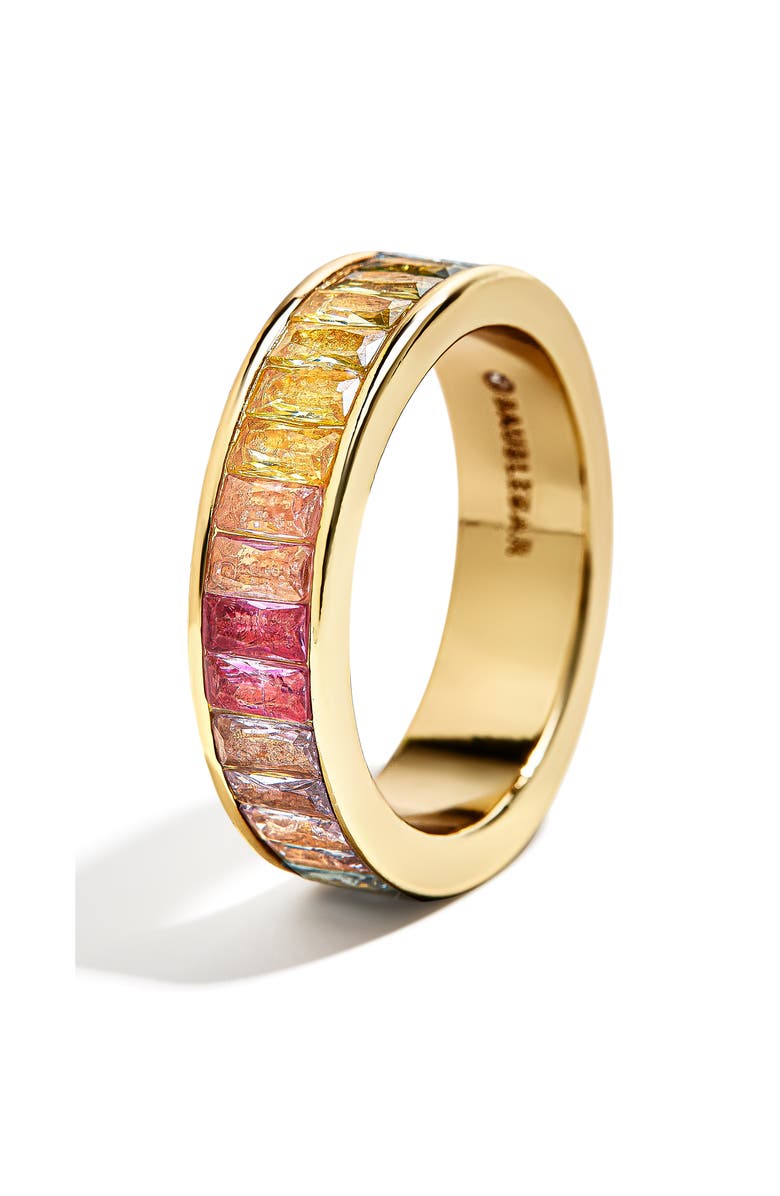 BaubleBar Lilly Cubic Zirconia Ring, Alternate, color, Multi Pink