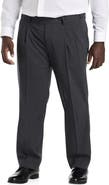 Oak Hill by DXL Big & Tall Perfect Fit Waist-Relaxer Pleated Suit Pants