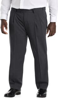 Oak Hill by DXL Big & Tall Perfect Fit Waist-Relaxer Pleated Suit Pants