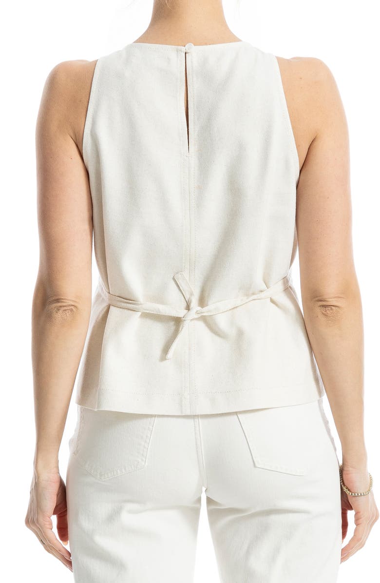 MAX STUDIO Tie Back Tank, Alternate, color, Natural