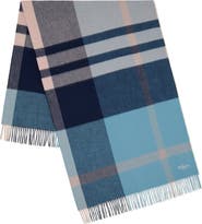 Mulberry Check Merino Wool Scarf