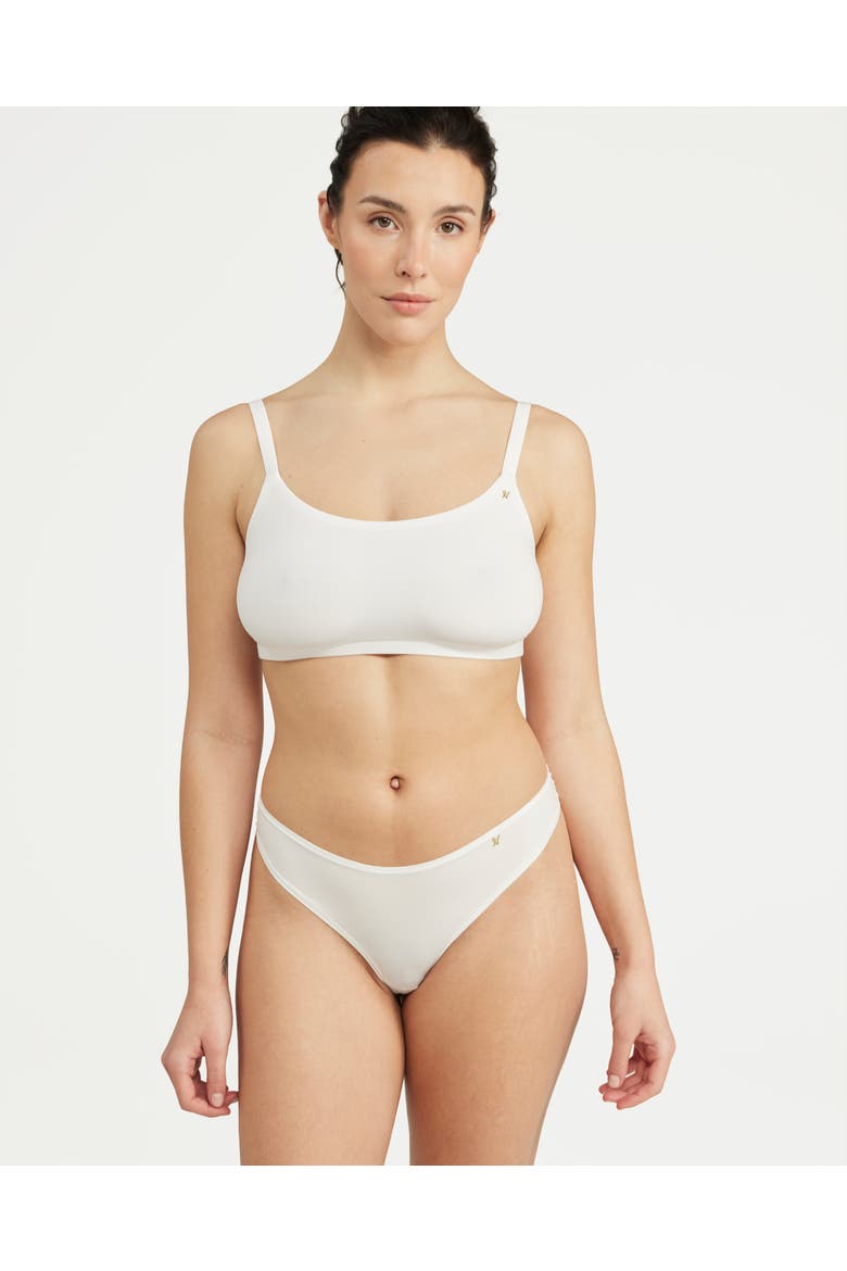 The Stretch Scoop Neck Bralette, Main, color, White