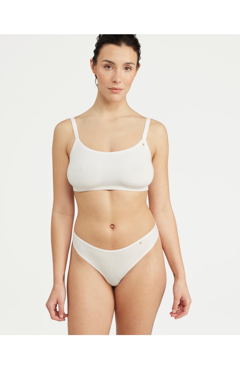 Nudea The Stretch Scoop Neck Bralette, Main, color, White