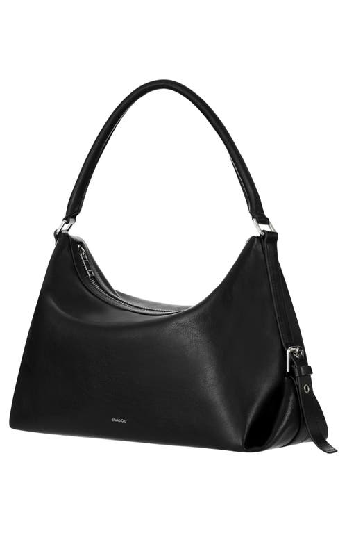 Stand Oil Mushy Faux Leather Shoulder Bag In Black