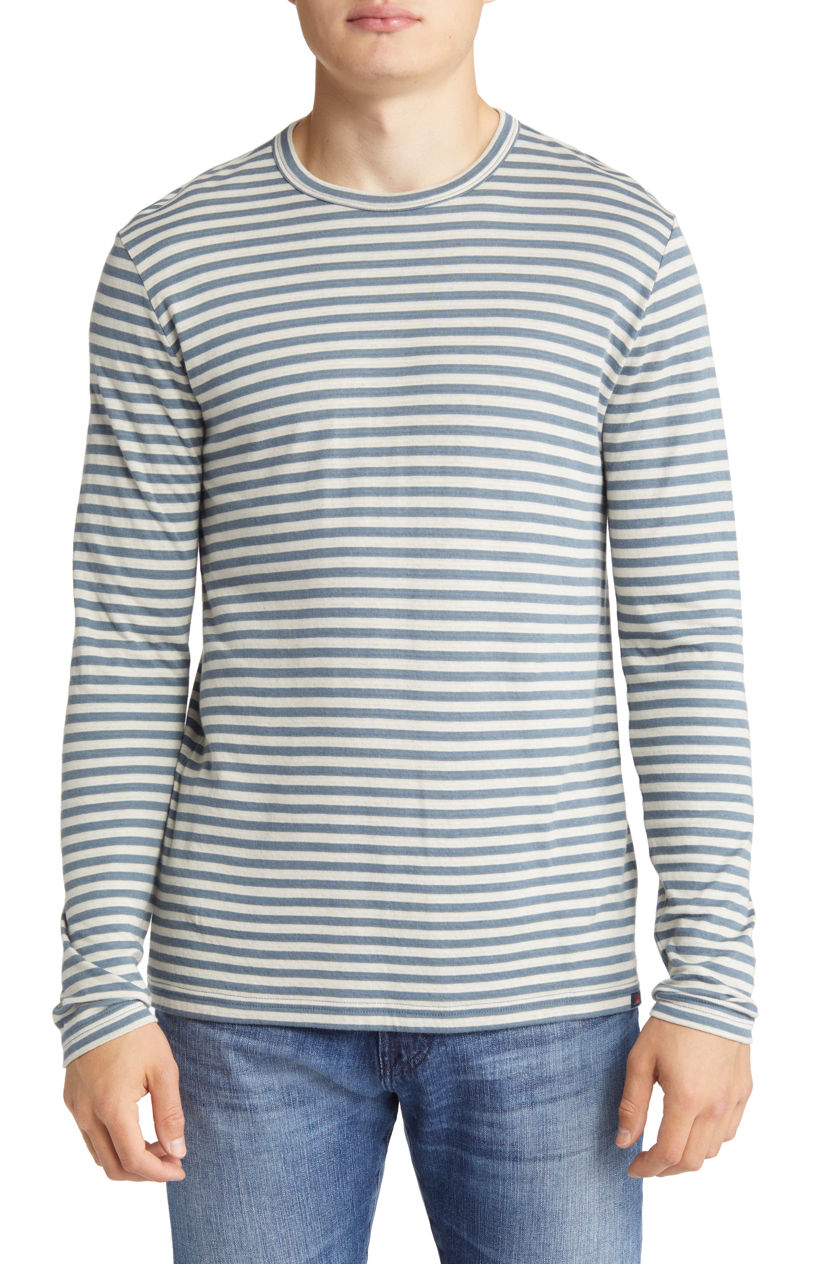 Faherty Cloud Stripe Reversible Long Sleeve T-Shirt