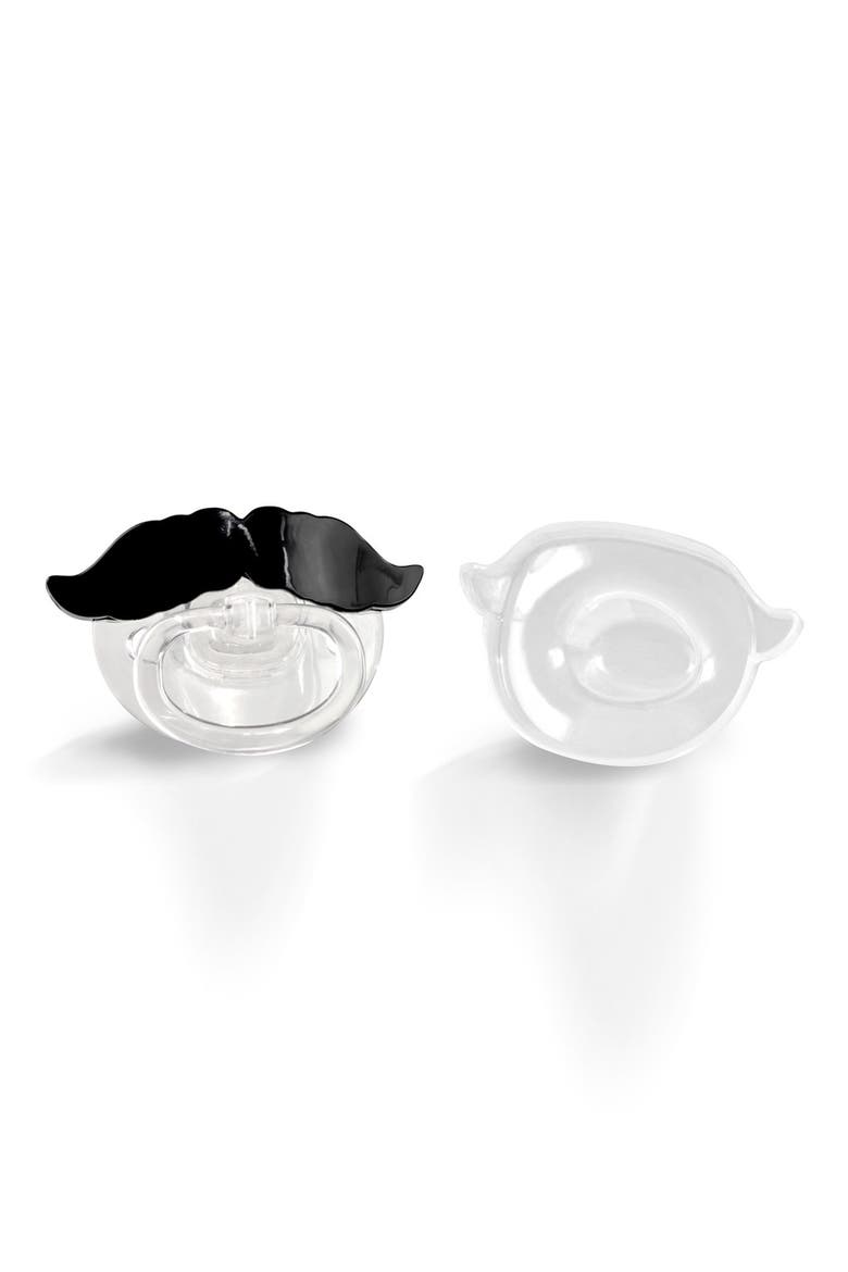 'Mustache' Pacifier, Alternate, color, BLACK